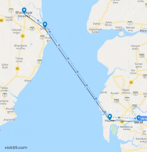 Ghogha to Hazira Ro-Ro Ferry